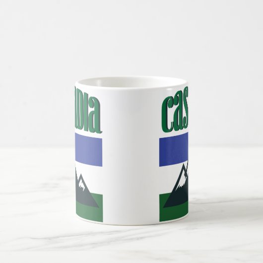 Cascadia  Retro Doug Flag PNW Coffee Mok (Center)