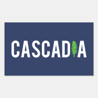 Cascadia Tree Rechthoekige Sticker