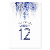 Cascading bladeren grijs blauw waterverf tabel num kaart (Achterkant)