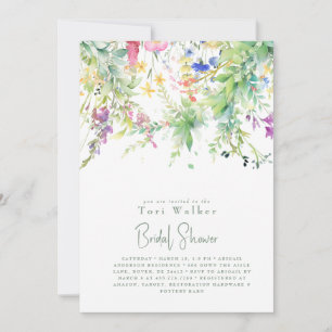 Cascading Boho Wildflower Vrijgezellenfeest Kaart