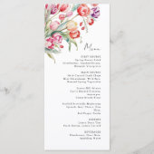 Cascading Flowers Tulpen Bruiloft Menu (Voorkant)