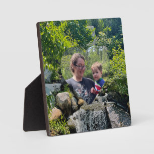 Cascading forest waterval groen hart sjabloon fotoplaat