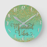 Cascading Gold Glitter Blauwgroen Aqua Mermaid Vib