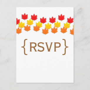 Cascading Leaves Fall Wedding RSVP Briefkaart