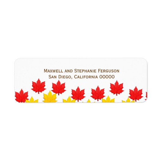 Cascading Leaves Return Address Labels (Voorkant)