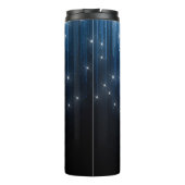 Cascading Lights Monogram Blauw ID789 Thermosbeker (Achterkant)