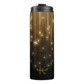 Cascading Lights Monogram Gold ID789 Thermosbeker (Voorkant)