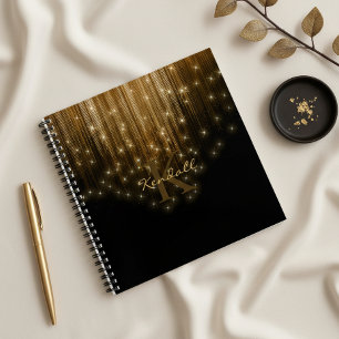 Cascading Lights Monogram Goud ID789 Notitieboek