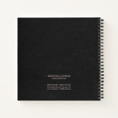 Cascading Lights Monogram Roos Gold ID789 Notitieboek (Achterkant)