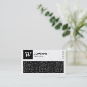 Cascading Numbers - Logo en Panel v2 - zwart Visitekaartje (Staand voorkant)