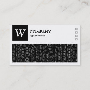 Cascading Numbers - Logo en Panel v2 - zwart Visitekaartje