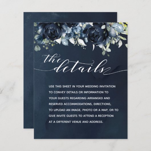 Cascading Peonies Weddenschap Details (Voorkant / Achterkant)