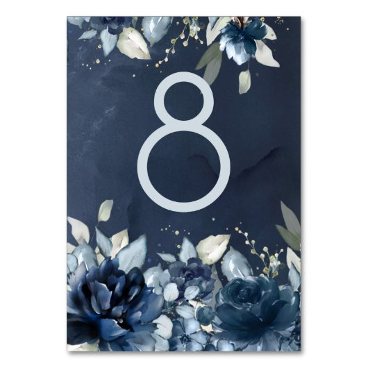 Cascading Pioenen Trouwtafel nummer Kaart (Achterkant)