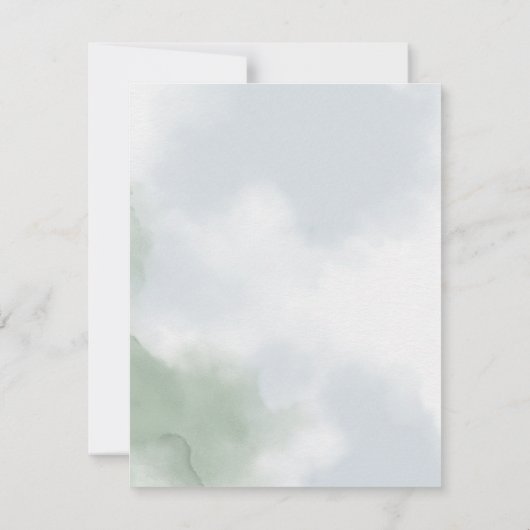 Cascading Rozen Bruiloft Bedankkaart (Achterkant)