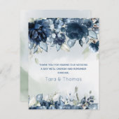 Cascading Rozen Bruiloft Bedankkaart (Voorkant / Achterkant)