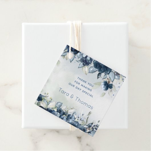 Cascading Rozen bruiloft gunst cadeau vierkant Lab Bedankjes Labels (In situ)