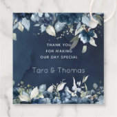 Cascading Rozen bruiloft gunst cadeau vierkant Lab Bedankjes Labels (Achterkant)