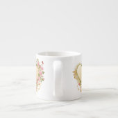 Cascading Rozen Gold Heart Espresso Kop (Achterkant)