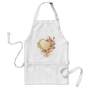 Cascading Rozen Gold Heart Standaard Schort