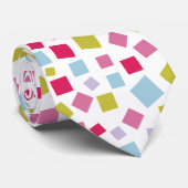 Cascading Squares - op wit Stropdas (Opgerold)