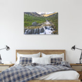Cascading stream, Glacier National Park Canvas Afdruk (Insitu (Slaapkamer))