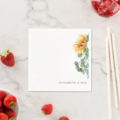 Cascading Sunflower Greenery Sage Wedding Servet (Insitu)