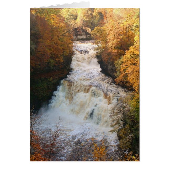 Cascading Waterfall in de herfst van Corra Linn (Voorkant)