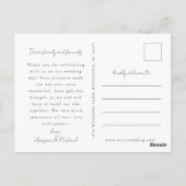 Cascading waterverf tulpen dank u briefkaart (Achterkant)