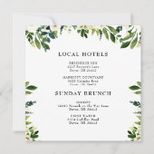 Cascading White Floral Square Kaart (Voorkant)