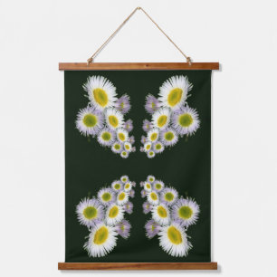 Cascading Wild Fleabane Daisies Abstract Hangend Wandkleed