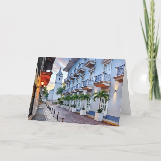 Casco Panama Stad Oude Stad Waterverf Kaart (Voorkant)