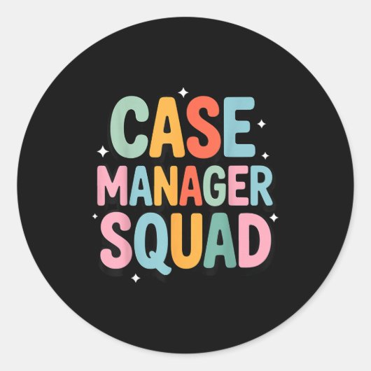 Case Manager Squad  Ronde Sticker (Voorkant)