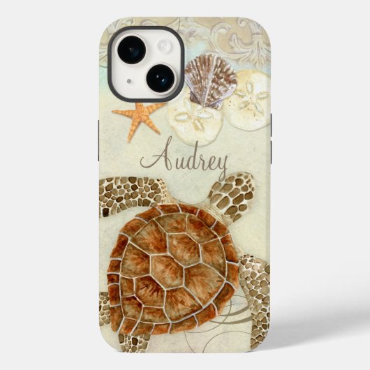 Case-Mate iPhone Aquarelle Art Sea Turtle Coastal Beach Coques de m (Verso)