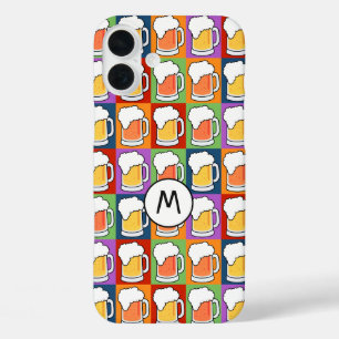 iPhone 16 Plus BEER Pop Art personnalisé monogramme coques