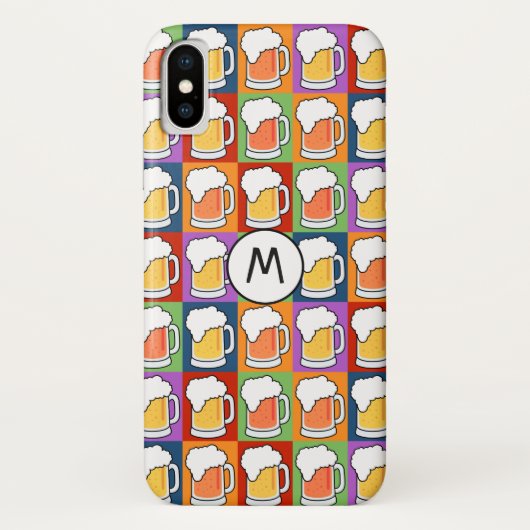 Case-Mate iPhone BEER Pop Art personnalisé monogramme coques (Dos)