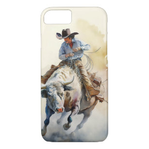Case-Mate iPhone Case Aquarelle Dusty Western "Rodeo Bull Rider"