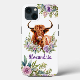 Case-Mate iPhone Case Aquarelle Fleur de vache Highland Personnaliser le