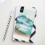 Case-Mate iPhone Case Aquarelle moderne Nature Commençons l'aventure<br><div class="desc">Aquarelle moderne Nature Commençons l'aventure</div>