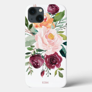 Case-Mate iPhone Case Aquarelle rustique Botanique avec Monogramme