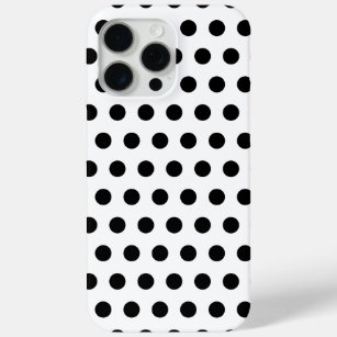 Coque iPhone 15 Pro Max Blanc avec points noirs - Choisir/Ajouter des coul