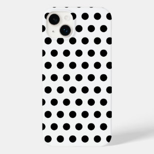 Coque Pour iPhone 14 Plus Blanc avec points noirs - Choisir/Ajouter des coul