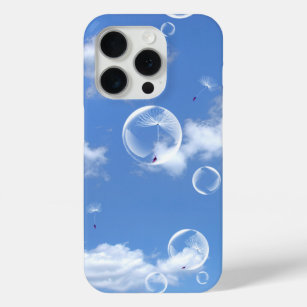 Coque iPhone 15 Pro Bokeh et bulles ciel de Dandelion