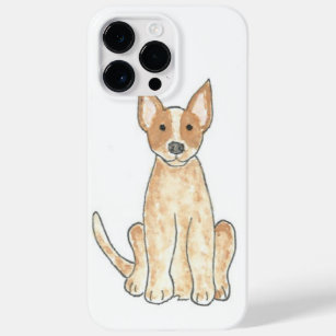 Coque Pour Pour iPhone 14 Pro Max Caisse rouge de téléphone de Heeler de chien