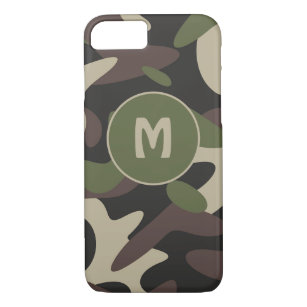 Case-Mate iPhone Case Camouflage militaire Vert Motif Brown Monogramme