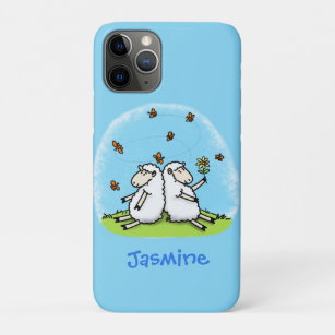 Case-Mate iPhone Case Caricature de moutons mignons amis et papillons