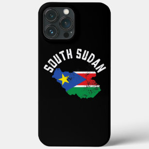 Case-Mate iPhone Case Carte du drapeau du Soudan du Sud, patriote en dét