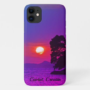 Case-Mate iPhone Case Cavtat, Croatie vue Sunset Purple Filter