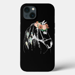 Case-Mate iPhone Case Cheval Avec Fleurs Pour Cheval Hommes Adultes Femm