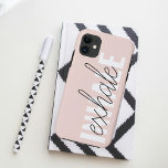 Case-Mate iPhone Case Citation moderne Pastel Pink Inhale Exhale<br><div class="desc">Citation moderne Pastel Pink Inhale Exhale</div>