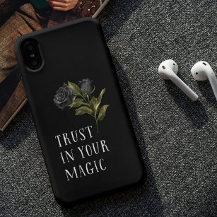 Case-Mate iPhone Case Confiance dans votre citation magique Rose noir
